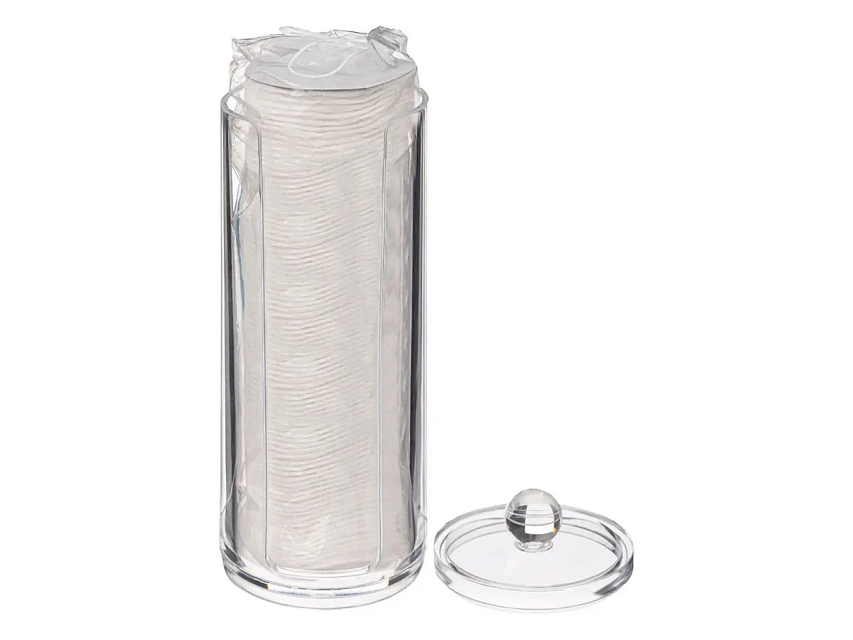 Distributeur 80 Cotons "Selena" 20cm Transparent
