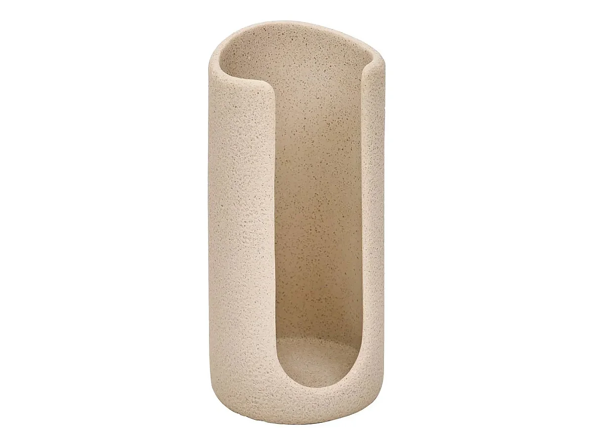 Distributeur de Coton "Olea" 15cm Beige