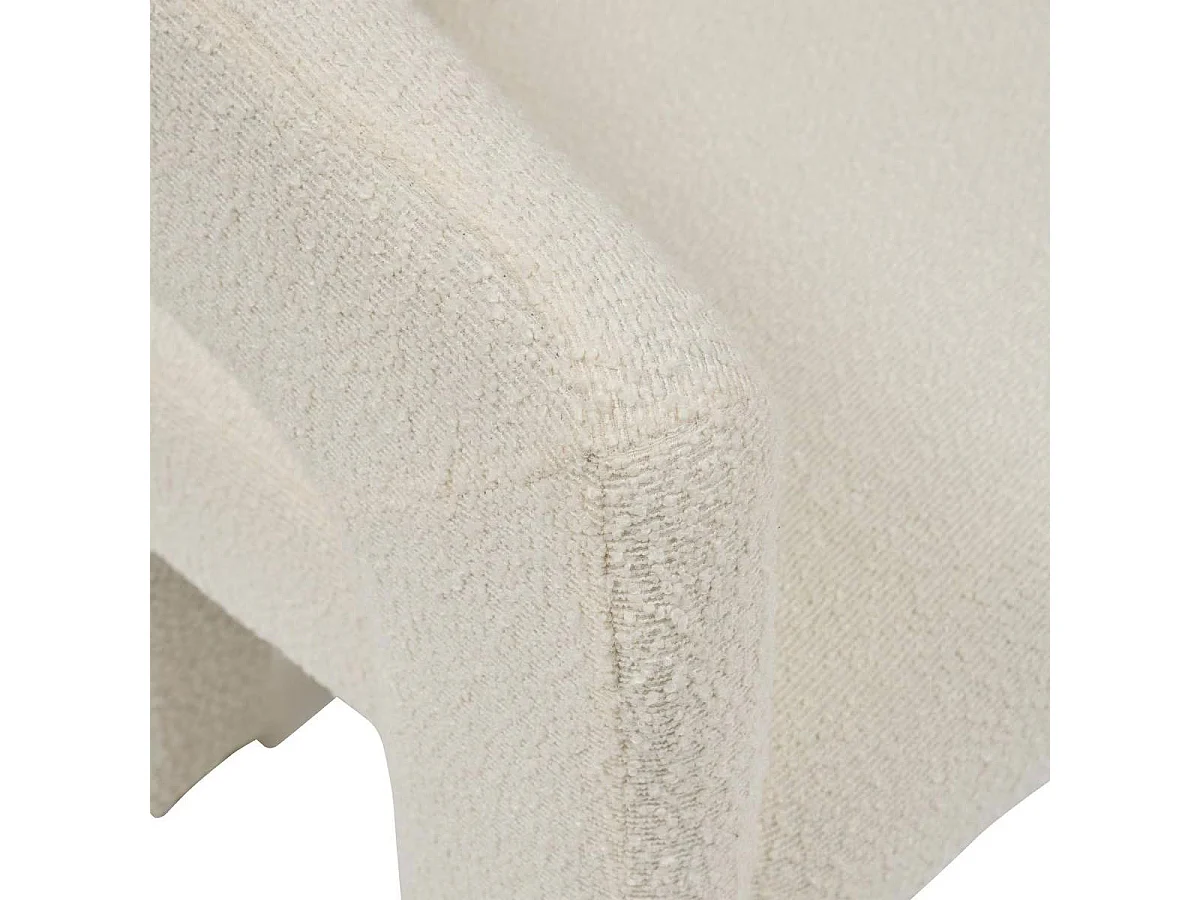 Fauteuil de Table Bouclette "Amos" 75cm Blanc
