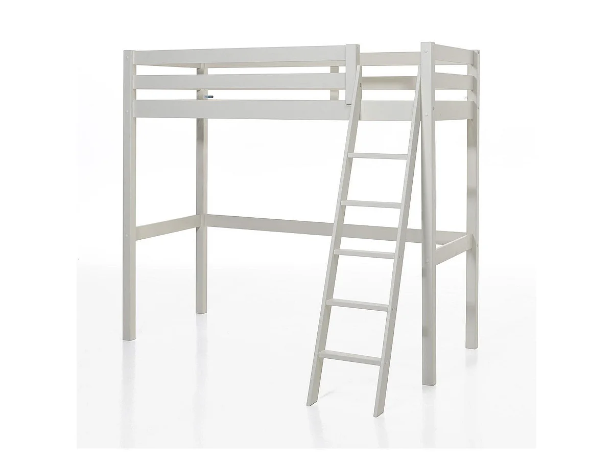 Pack - Lit Mezzanine, Commode & Fauteuil-Lit "Pino II" Blanc