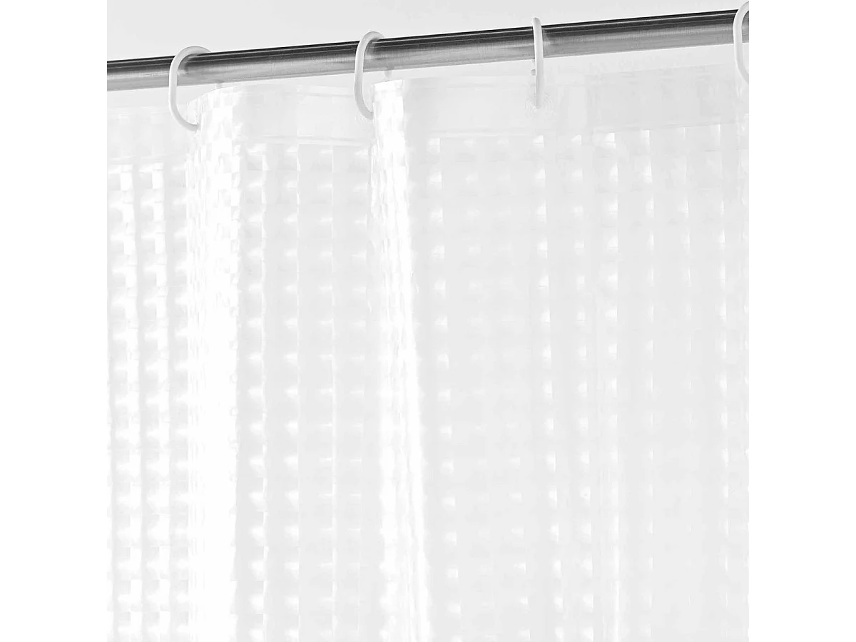 Rideau de Douche Effet 3D "Eva" 180x200cm Transparent