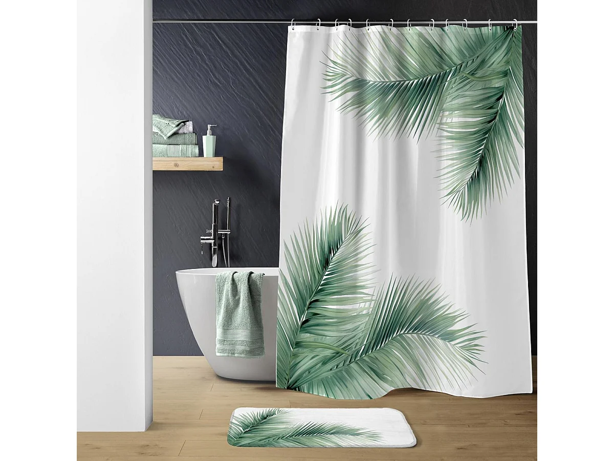 Rideau de Douche "Havane" 180x200cm Blanc