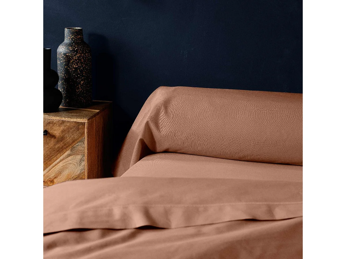 Taie de Traversin "Lina" 85x185cm Rose Blush