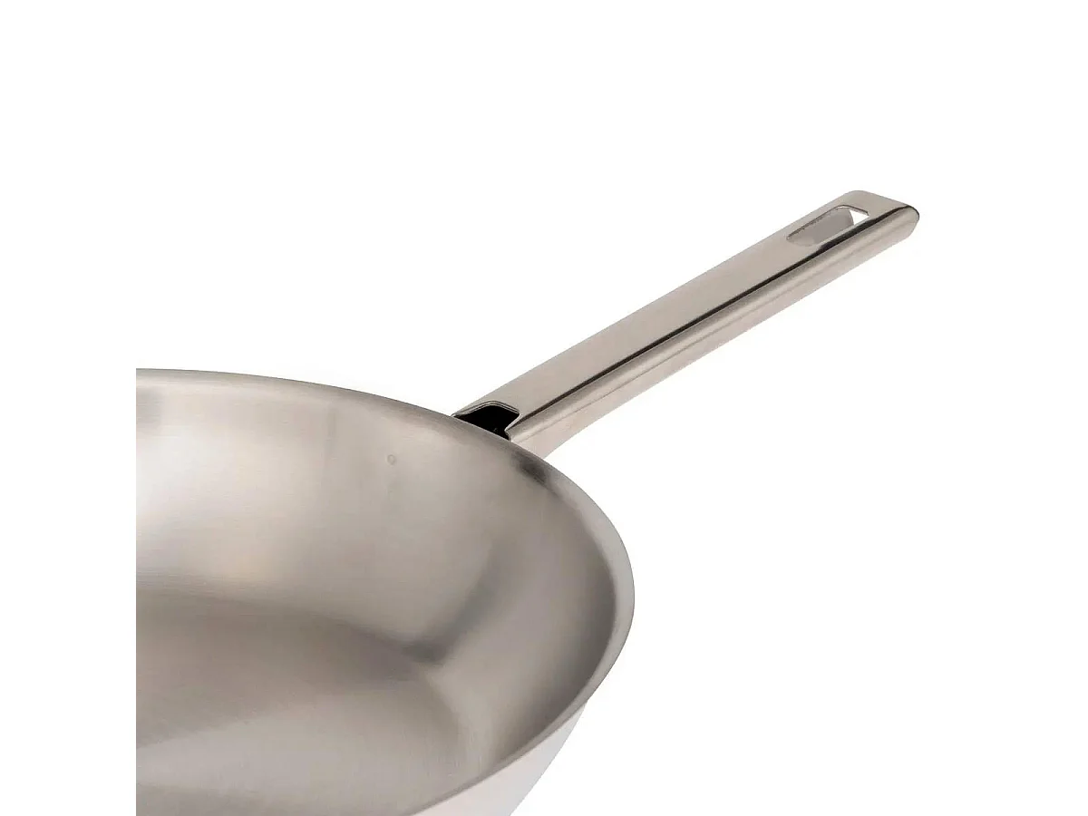 Lot de 2 Poêles en Inox "Brillance" 28cm Argent