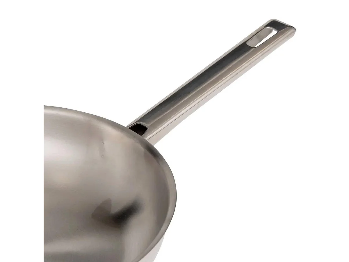 Lot de 2 Poêles en Inox "Brillance" 28cm Argent