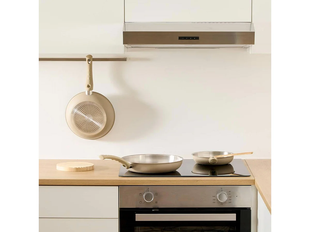 Poêle en Inox "Solstice" 20cm Beige