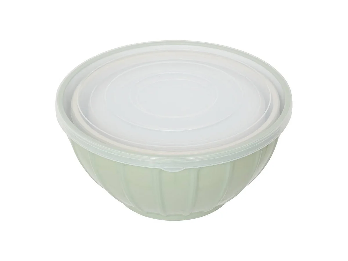 Lot de 3 Saladiers Avec Couvercle "Emboîtable" 25cm Multicolore