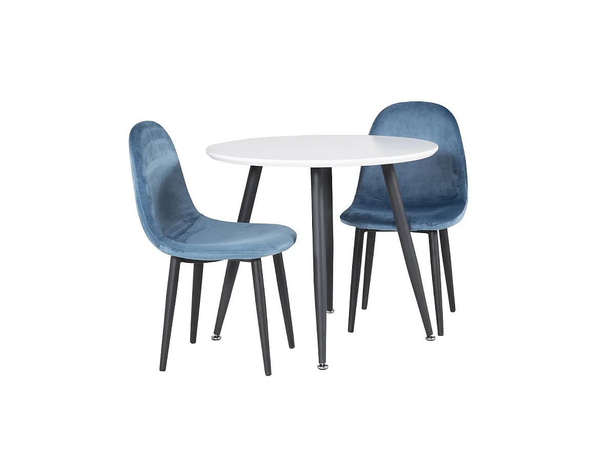 Table Enfant Design "Plaza" 60cm Blanc & Noir