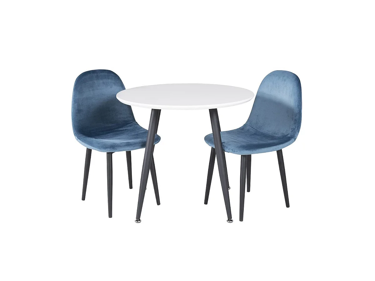 Table Enfant Design "Plaza" 60cm Blanc & Noir