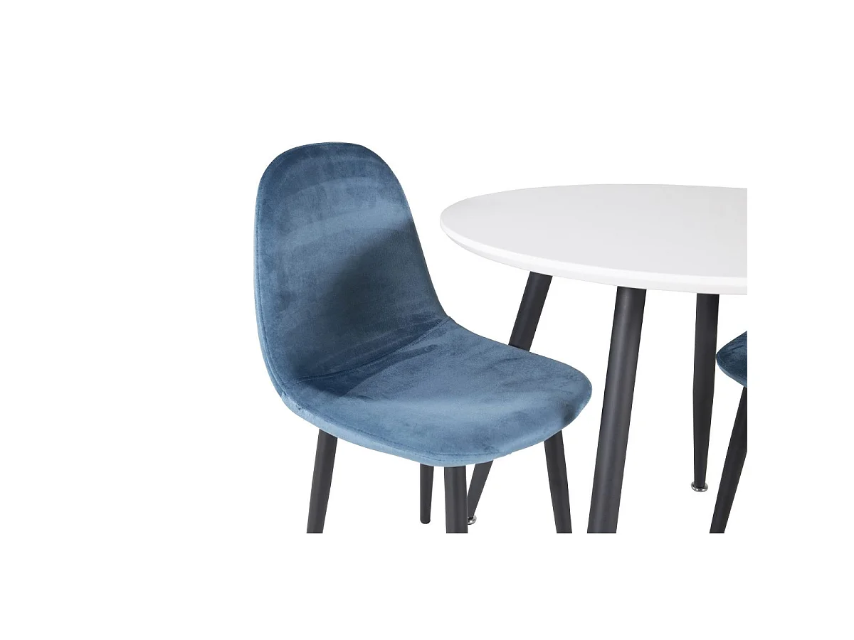 Table Enfant Design "Plaza" 60cm Blanc & Noir