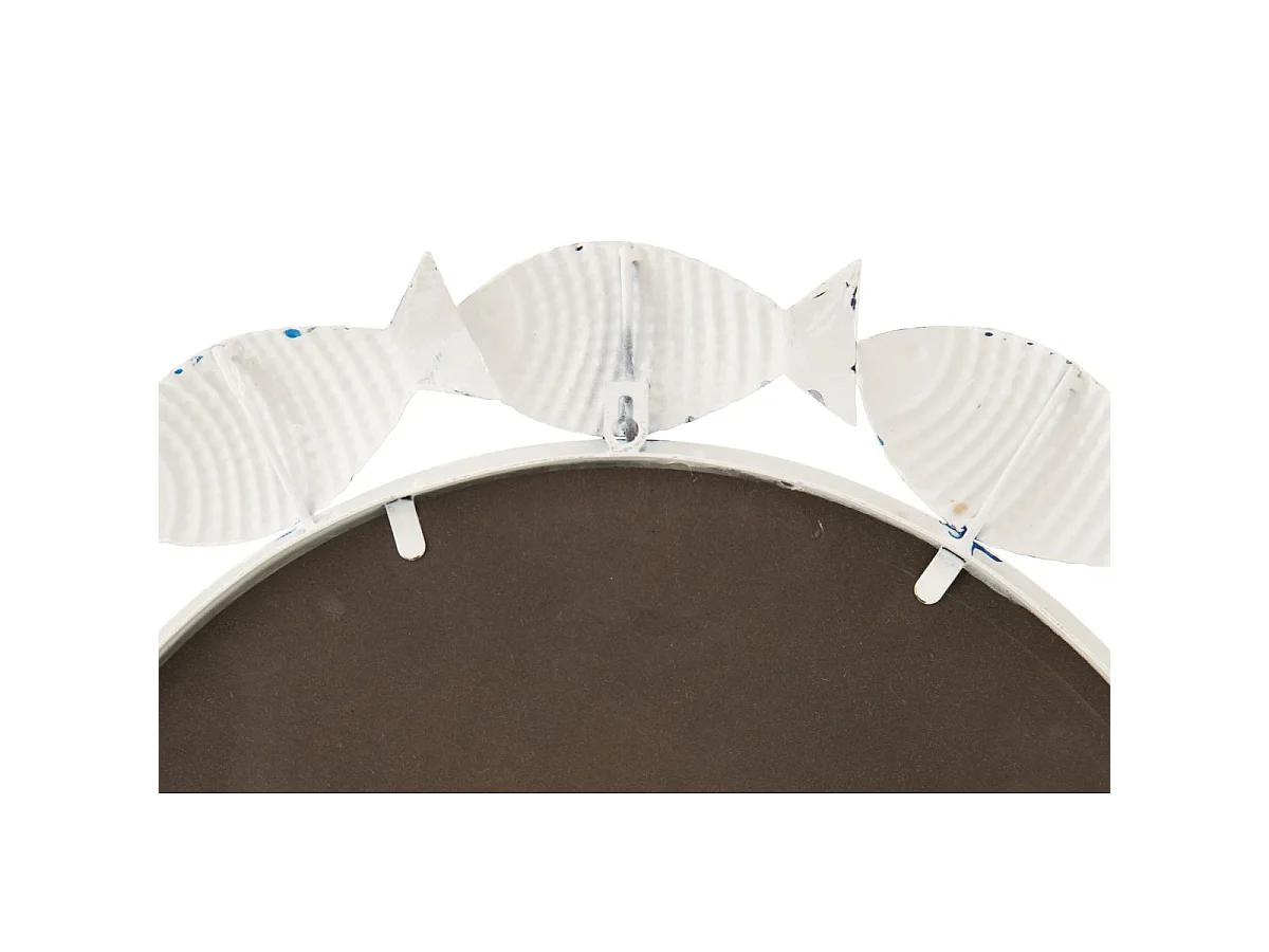 Miroir Mural en Métal "Poisson" 76cm Blanc