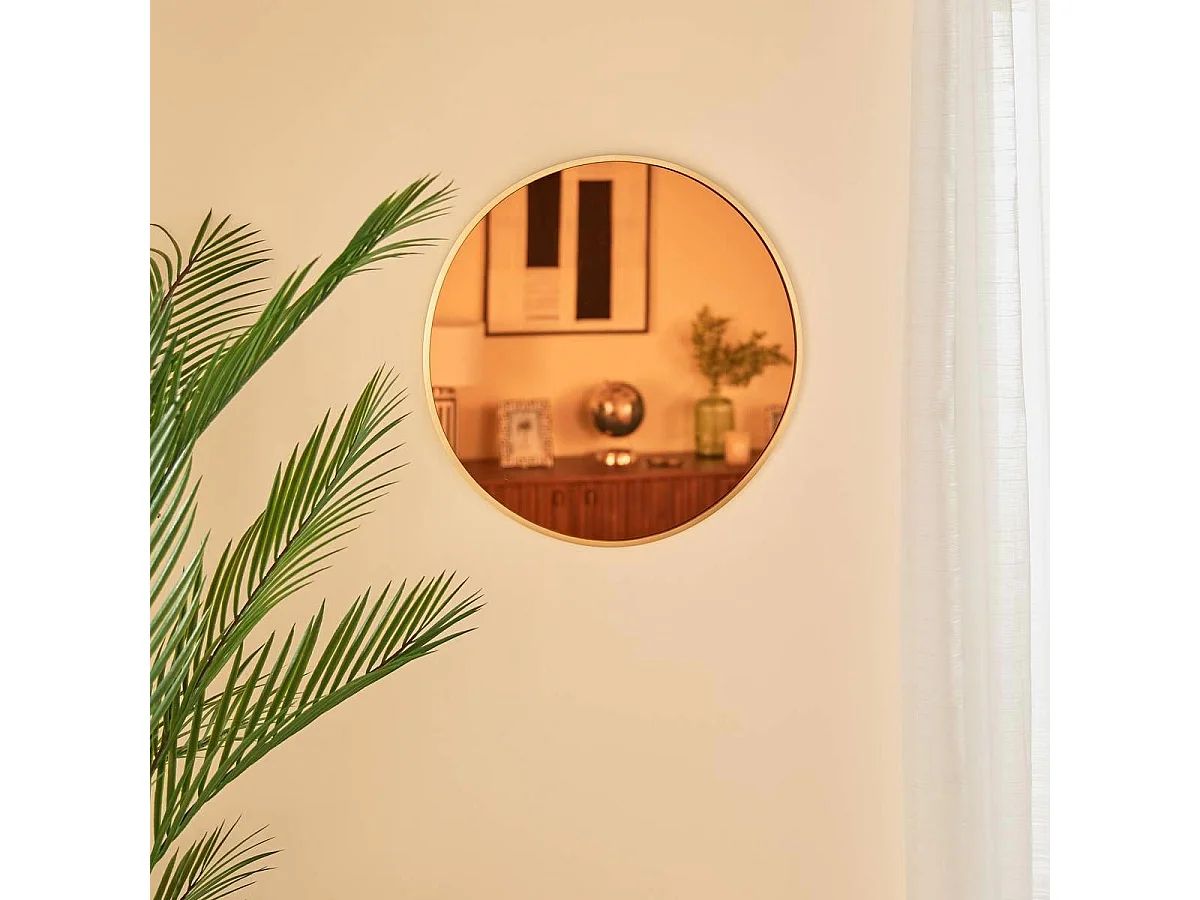 Miroir Mural Design "Alice" 50cm Ambre