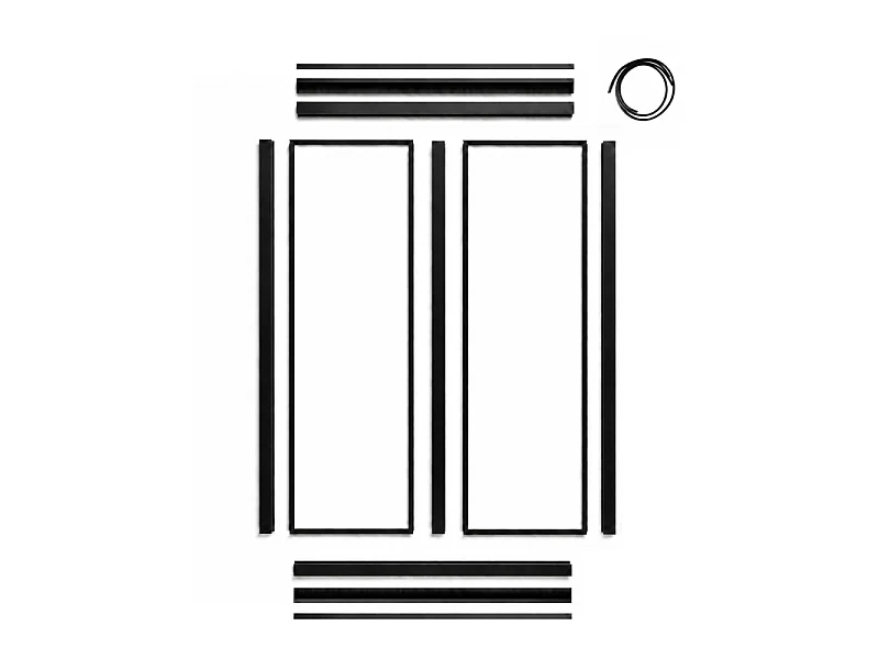 Verrière atelier intérieure aluminium noir 2 vitrages 69 x 117 cm - Décor essentiel - Essentiel - transparent - Verre trempé