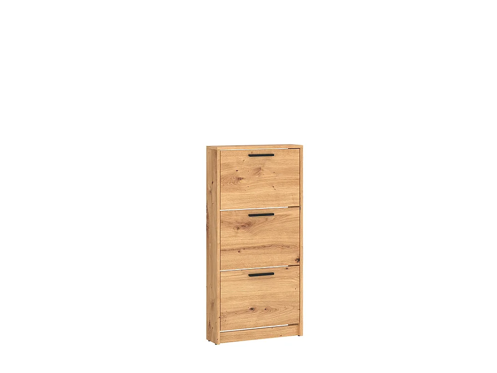 Schoenenkast Step Up 52x110x18cm voor gang smal 3 planken artisan eiken