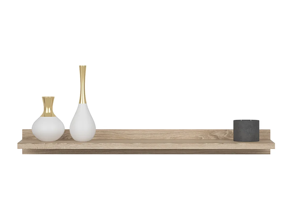 Étagère murale Nubo 80x8x23cm - pour salon et bureau - chêne sonoma/blanc
