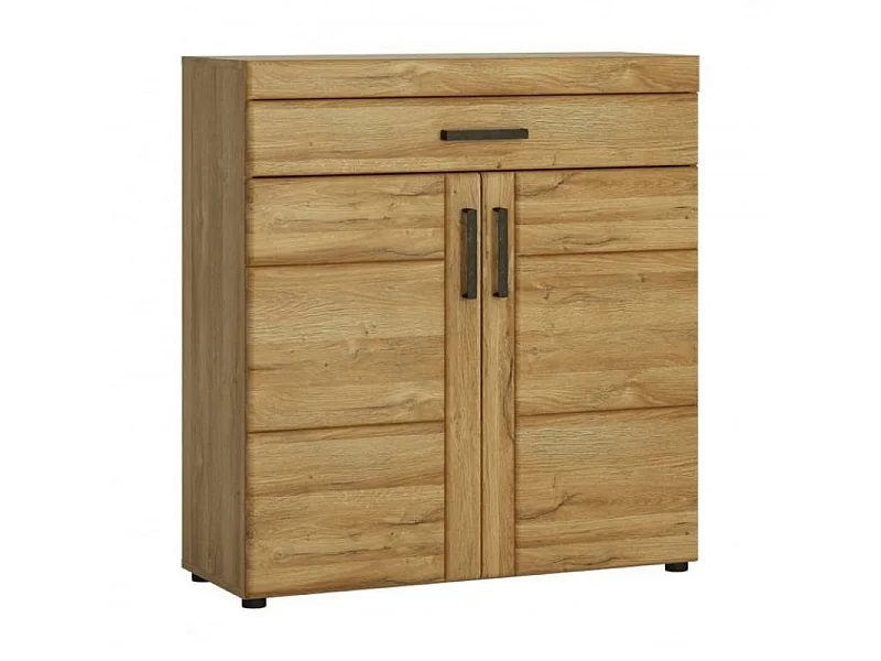 Schoenenrek Cortina 93x100x38cm - 4 planken - lade - hal - grandson eik
