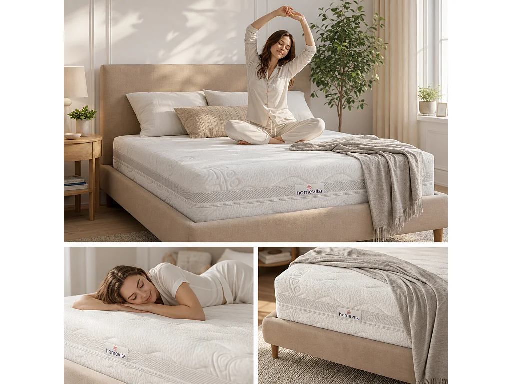 Matelas VitaDream Core 140x200 à ressorts ensachés - H3/H4 réversible - anti-allergique