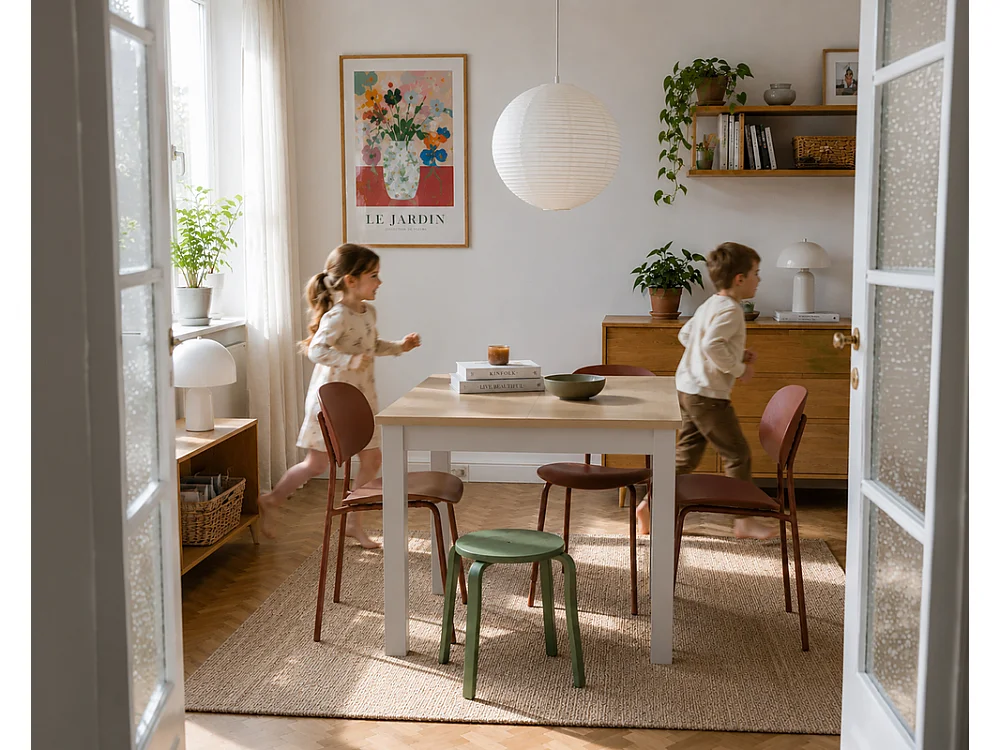Ausziehbarer Tisch Axo 80x80/200 quadratisch Esszimmer Wohnzimmer 4-10 Pers Artisan Eiche