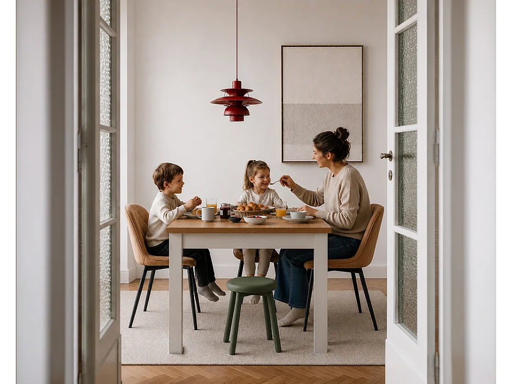Ausziehbarer Tisch Axo 80x80/200 quadratisch Esszimmer Wohnzimmer 4-10 Pers Artisan Eiche