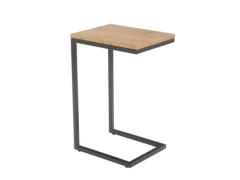 Ława NISA 60x40 dąb złoty/czarna