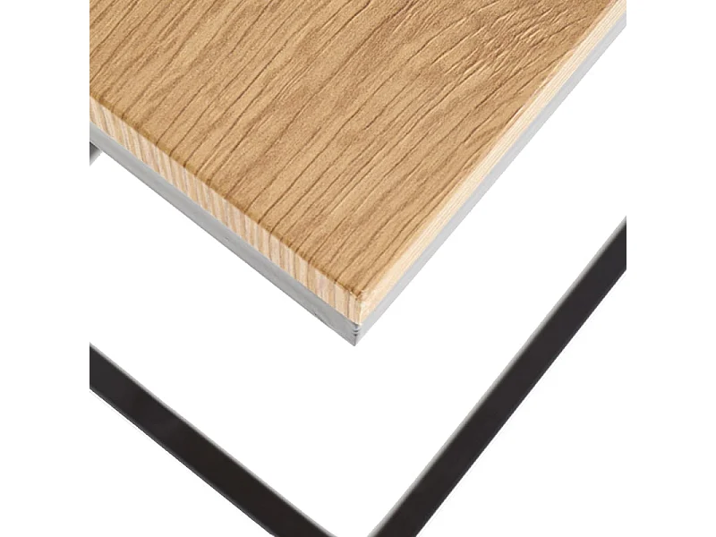 Ława NISA 60x40 dąb złoty/czarna