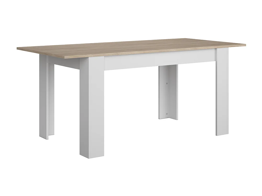 Table extensible Moso 137-176 cm pour 8 personnes pour salle à manger chêne sonoma/blanc