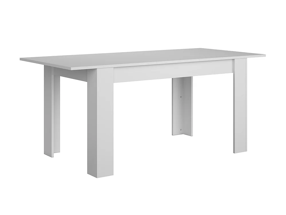 Table extensible Moso 137-176 cm pour 8 personnes moderne pour salle à manger blanc