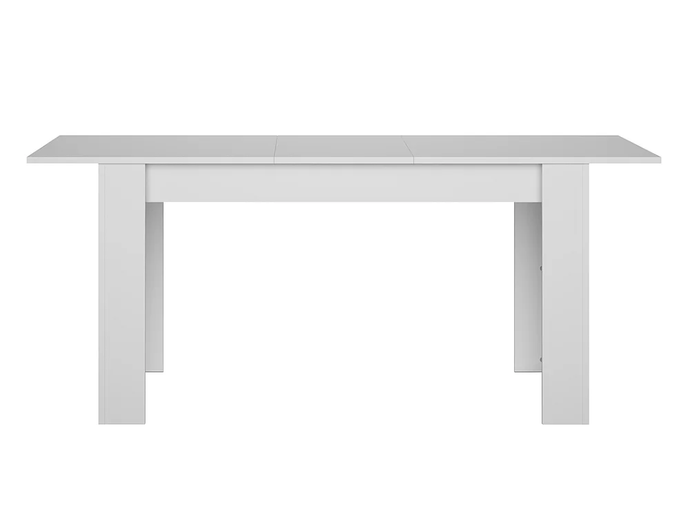 Table extensible Moso 137-176 cm pour 8 personnes moderne pour salle à manger blanc