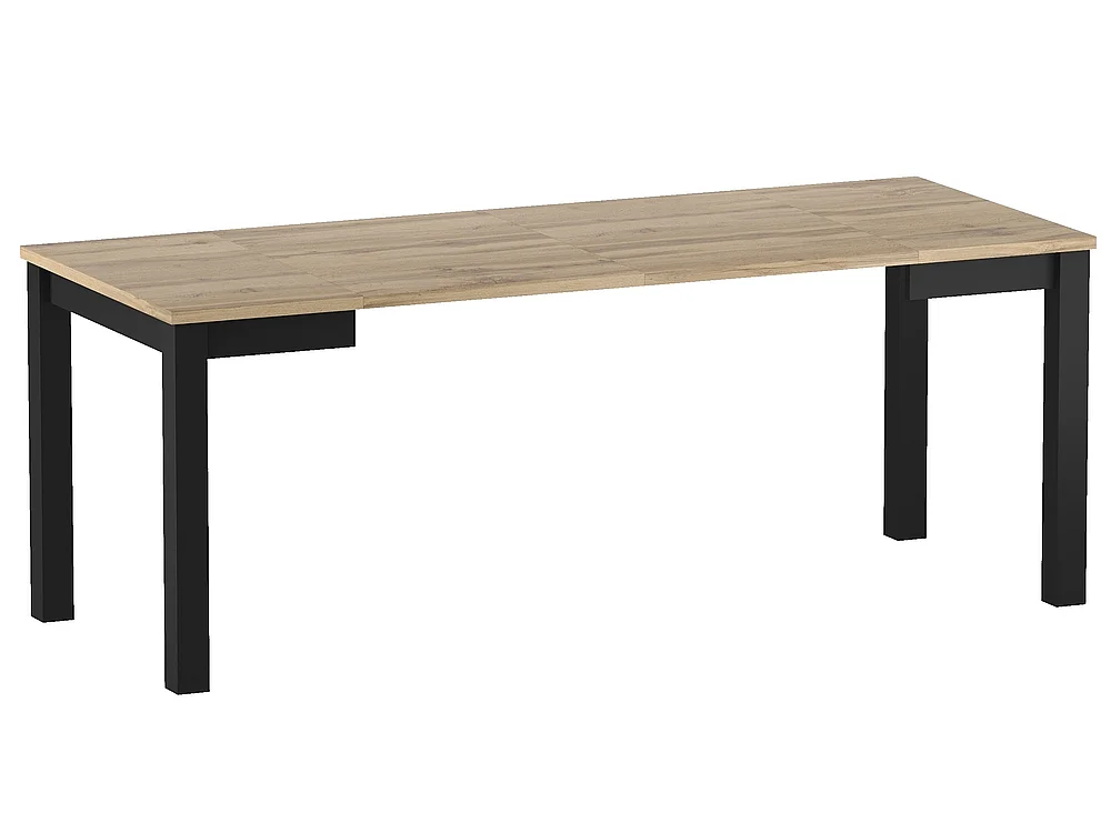 Table extensible Axo 80x80/200 carrée salle à manger salon 4-10 personnes Chêne Wotan