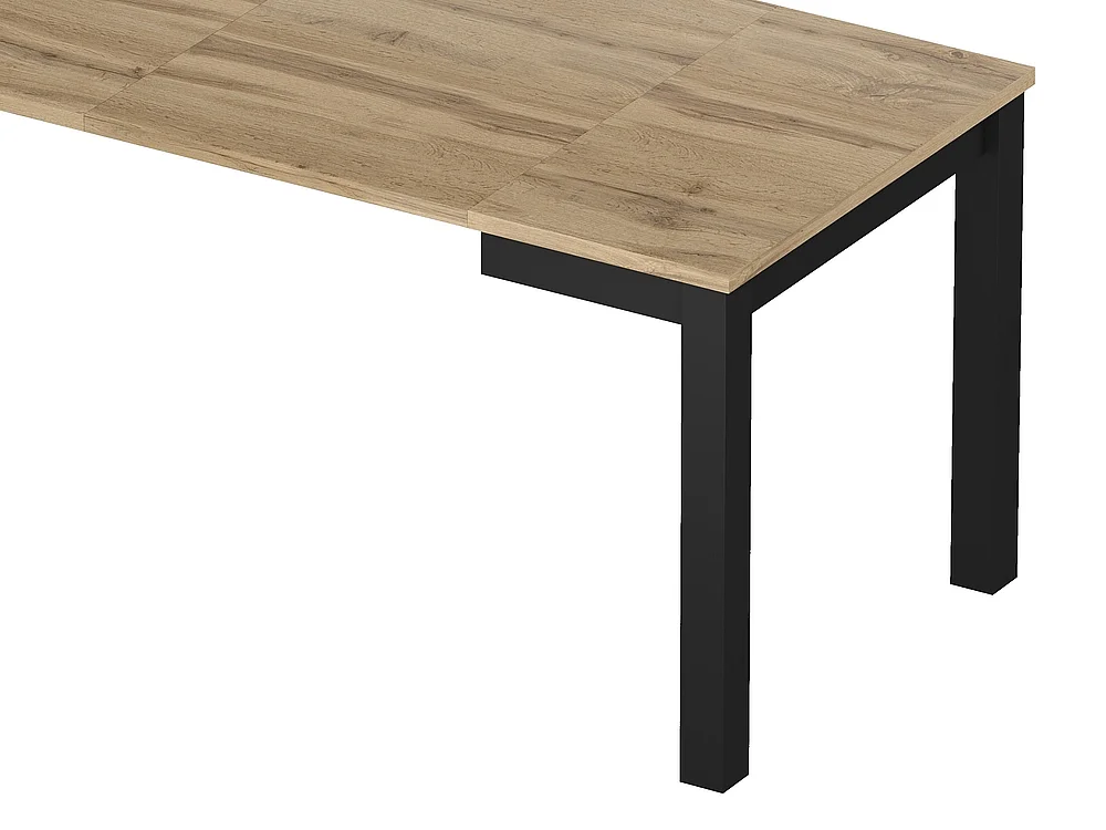 Table extensible Axo 80x80/200 carrée salle à manger salon 4-10 personnes Chêne Wotan