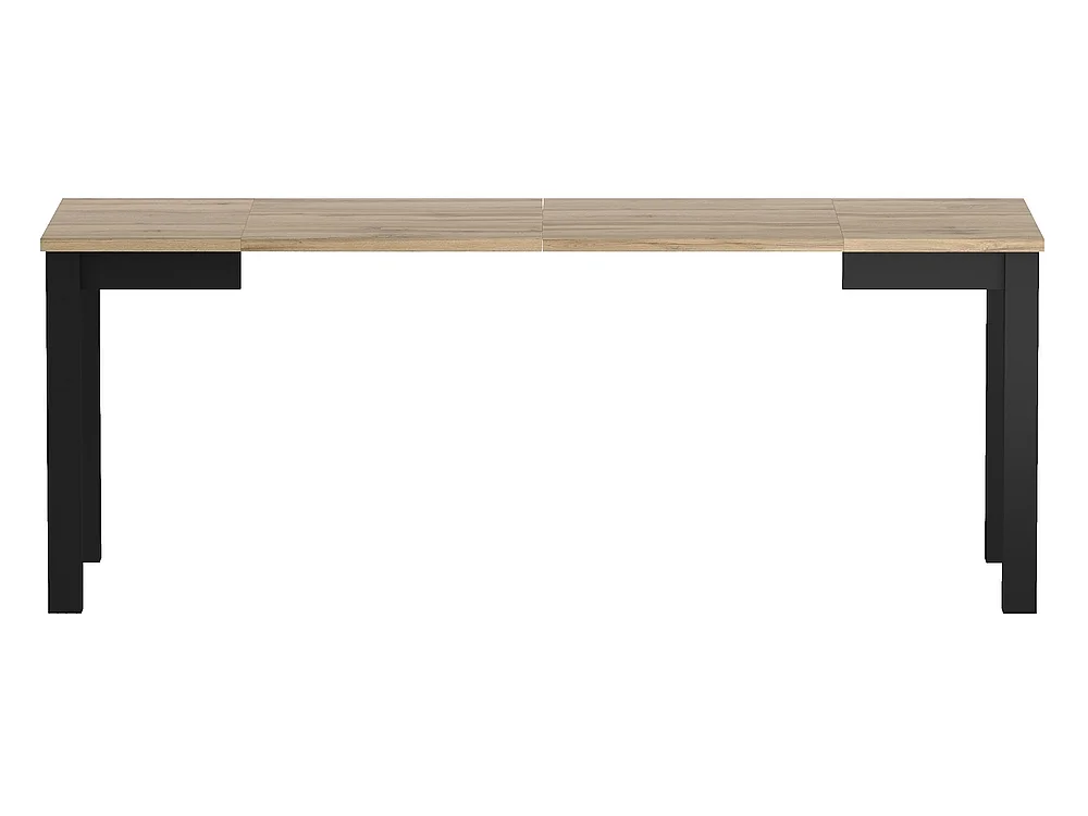 Table extensible Axo 80x80/200 carrée salle à manger salon 4-10 personnes Chêne Wotan