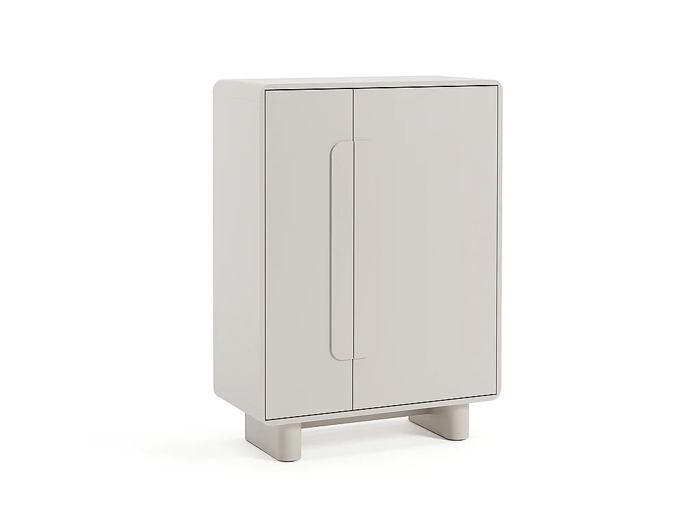 Commode Aura 2 portes 80x112x38cm - meuble de salon et de chambre - cachemire