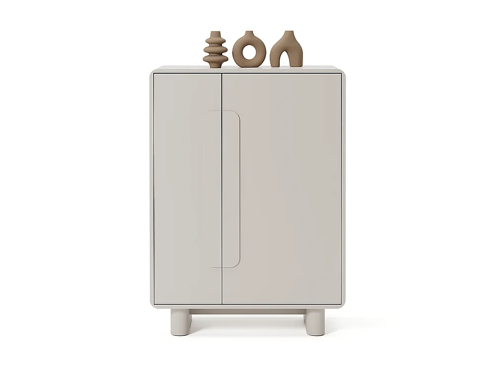 Commode Aura 2 portes 80x112x38cm - meuble de salon et de chambre - cachemire