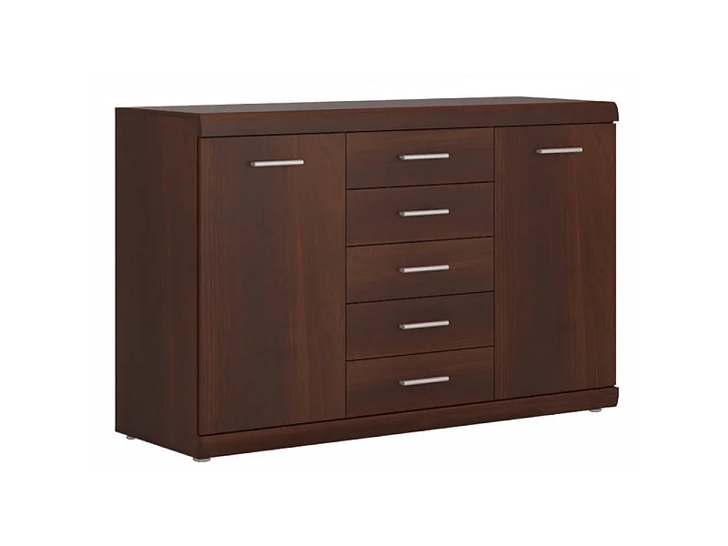 Commode Imperial 140x89x45cm - 2 portes - 5 tiroirs - salon salle à manger - noyer