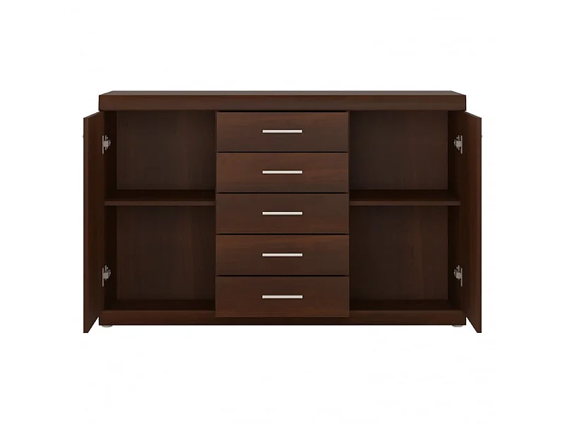 Commode Imperial 140x89x45cm - 2 portes - 5 tiroirs - salon salle à manger - noyer