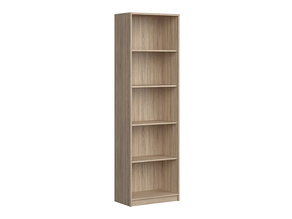 Étagère Nubo 60x197x34cm - 4 tablettes ouvertes - pour salon et bureau - chêne sonoma