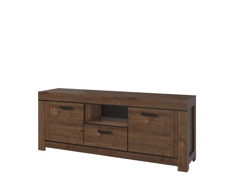 Tv-meubel Brass 160x62,5x40cm - 2 deuren 1 lade nis - woonkamer - bruine eik