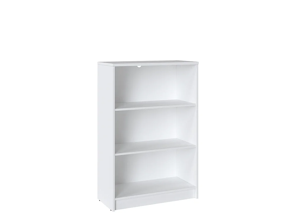 Regał otwarty Nook 74x111x35,5cm - półki na książki - do salonu i biura - biały