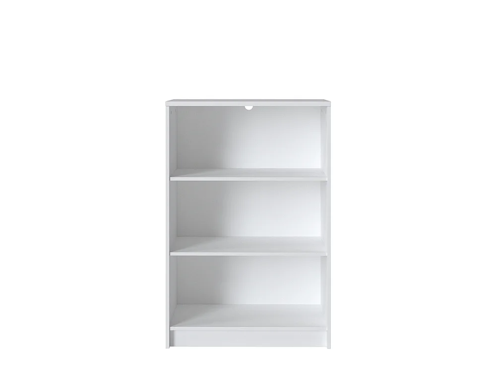 Regał otwarty Nook 74x111x35,5cm - półki na książki - do salonu i biura - biały