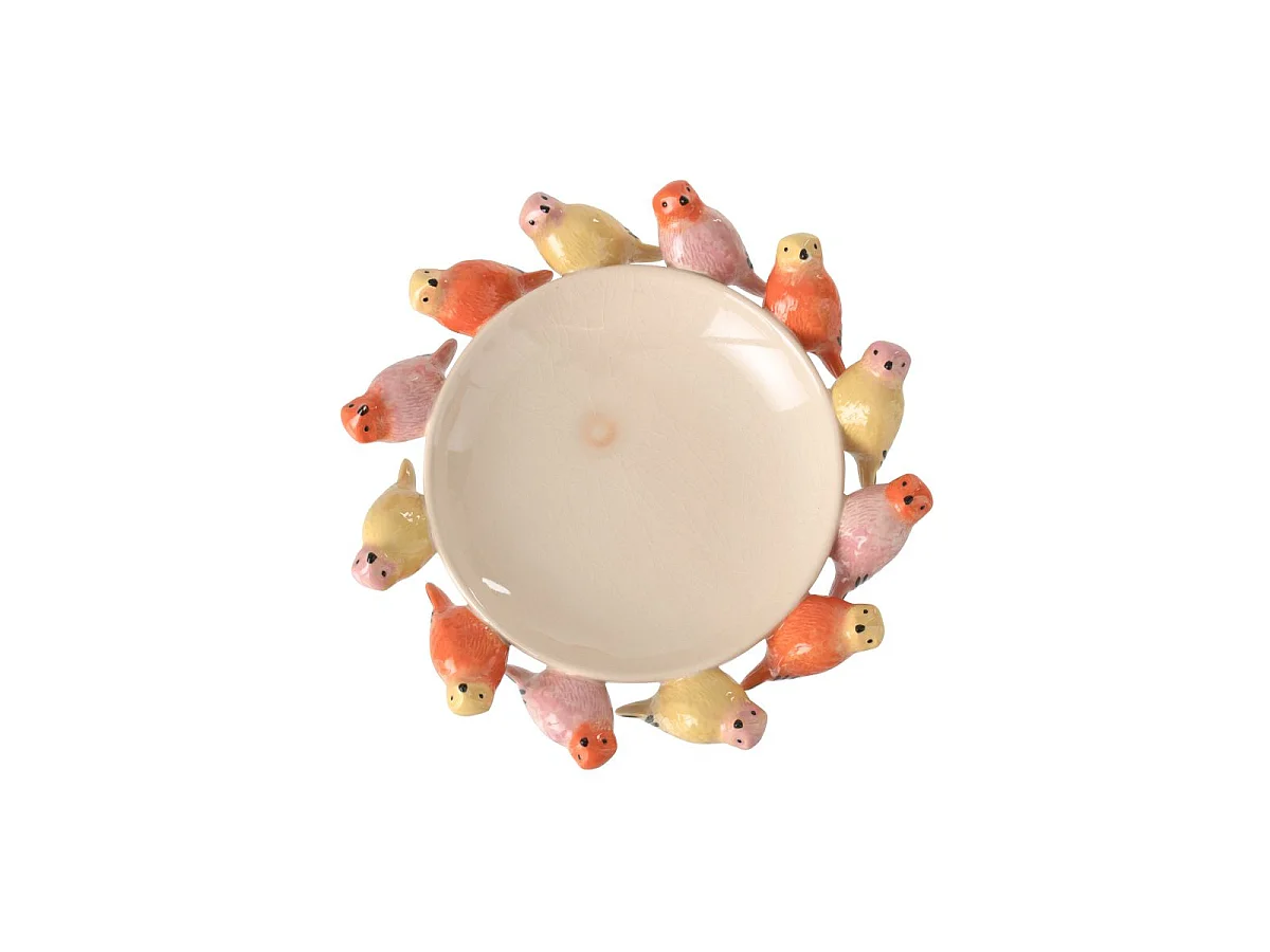 Coupelle Déco Oiseau "Janero" 33cm Multicolore