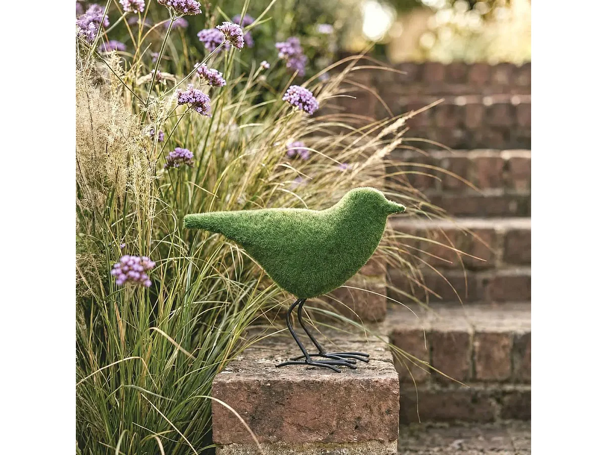 Oiseau Déco Extérieur "Grass" 28cm Vert