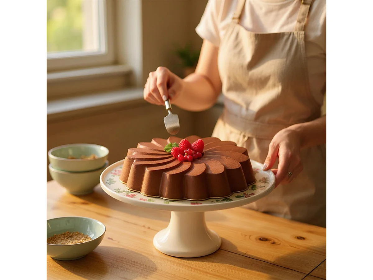 Moule à Gâteau en Silicone "Marguerite" 21cm Rose