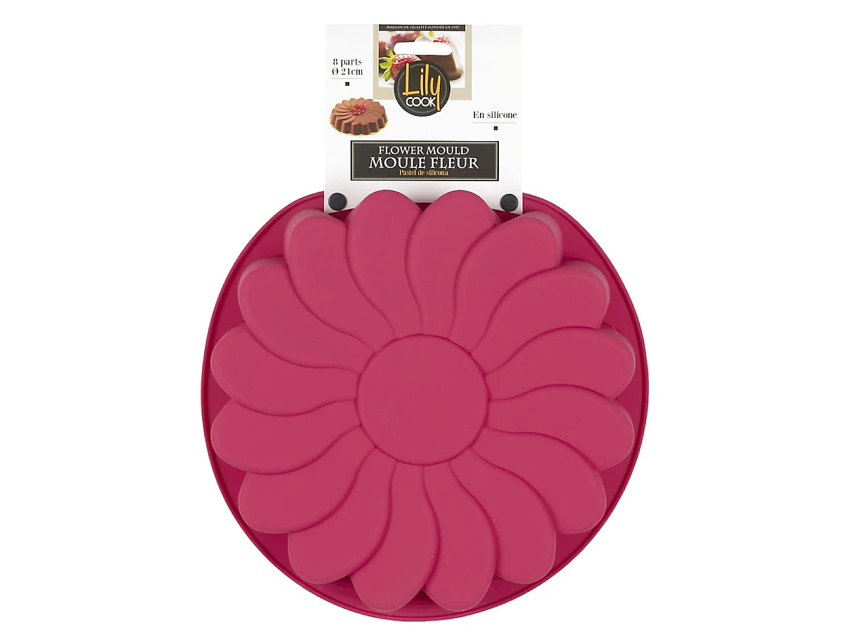Moule à Gâteau en Silicone "Marguerite" 21cm Rose