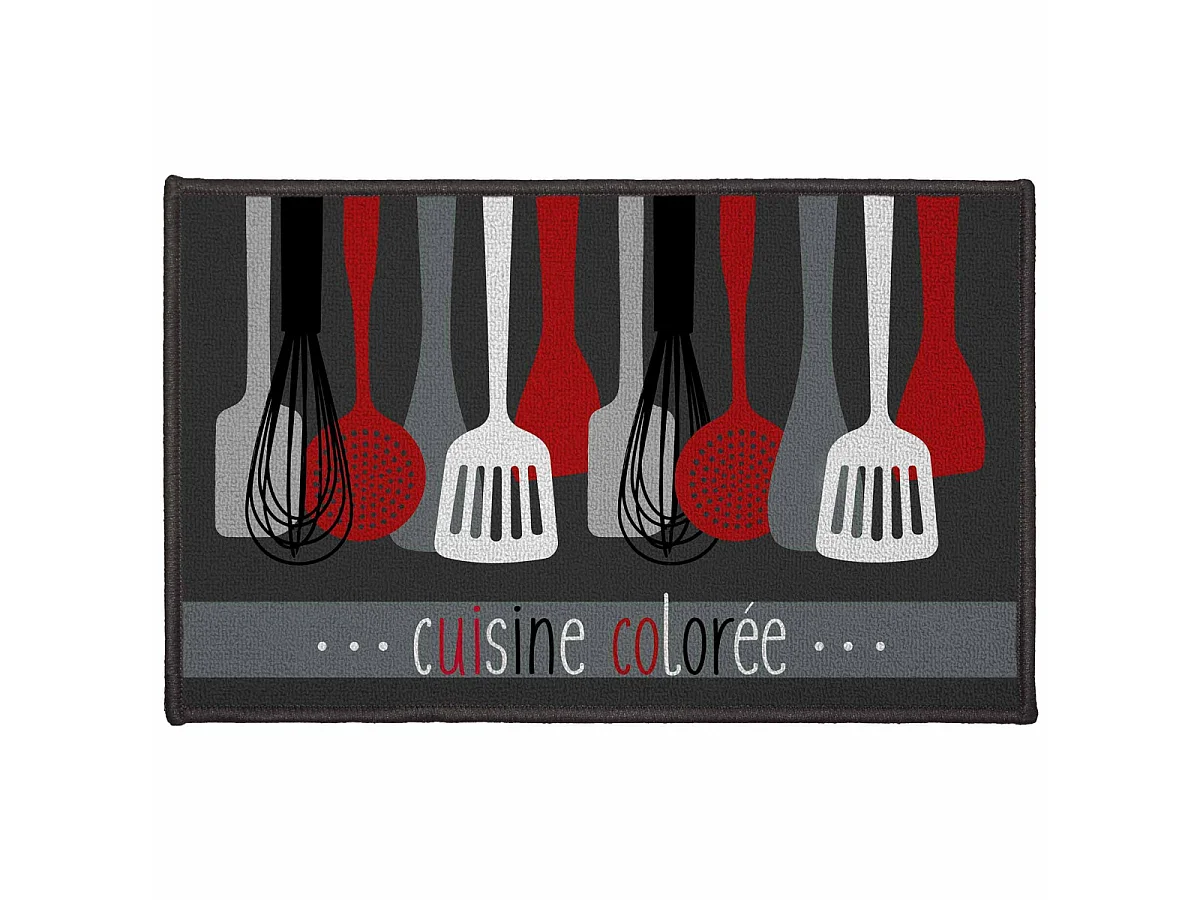 Tapis de Cuisine "Cuisinette" 50x80cm Gris