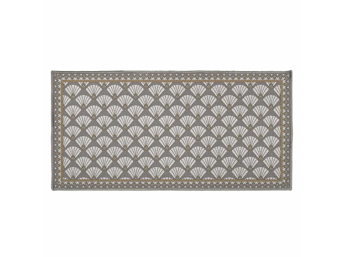 Tapis Déco "Art Déco Chic" 50x120cm Gris