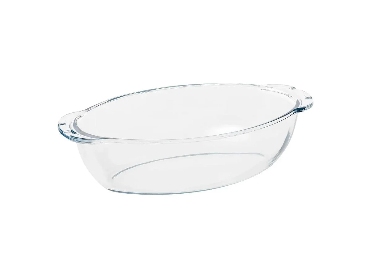 Plat à Four en Verre "Ovale" 34cm Transparent
