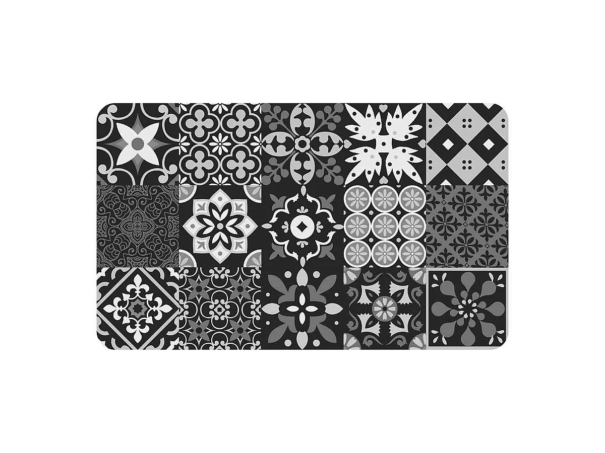 Tapis Déco Imprimé "Salou" 45x75cm Gris