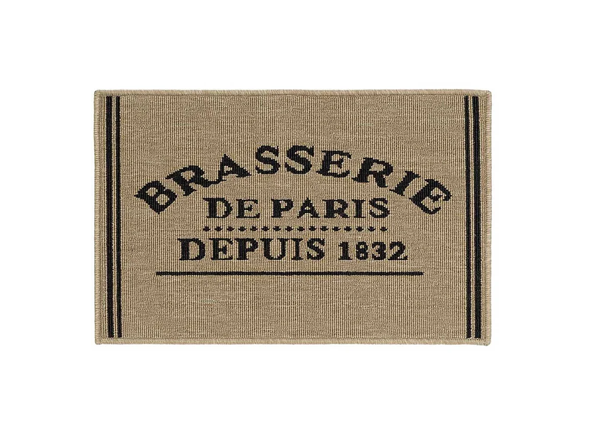 Tapis de Cuisine "Troquet" 50x80cm Marron