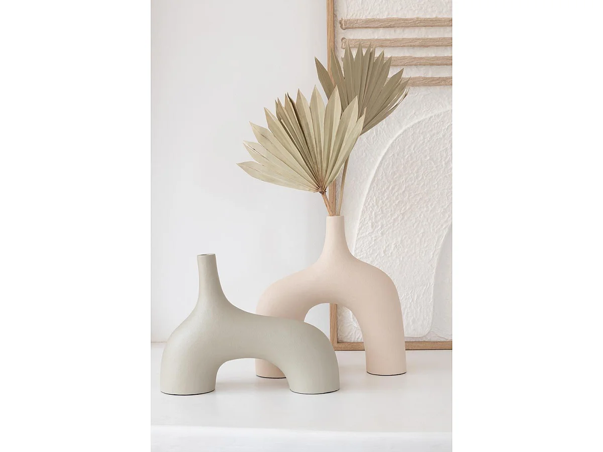 Vase Design "Camille" 30cm Beige
