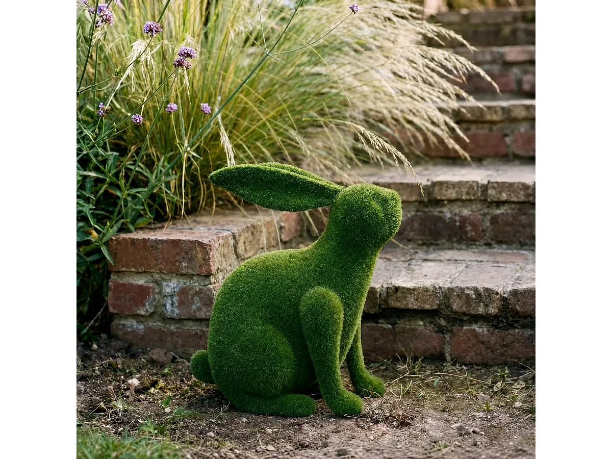Lapin Déco Extérieur "Grass" 38cm Vert